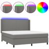 vidaXL s&ouml;t&eacute;tsz&uuml;rke sz&ouml;vet rug&oacute;s &eacute;s LED-es &aacute;gy matraccal 180 x 200 cm