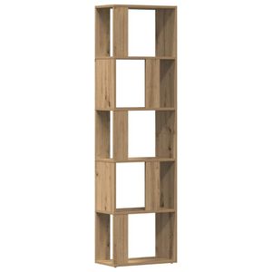 vidaXL k&eacute;zműves t&ouml;lgy sz&iacute;nű szerelt fa k&ouml;nyvszekr&eacute;ny 45x24x159 cm