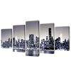 vidaXL V&aacute;szon falik&eacute;p szett monokr&oacute;m new york-i Skyline 100 x 50 cm