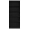 vidaXL Ruh&aacute;sszekr&eacute;ny polcokkal Fekete t&ouml;lgy 80 x 50 x 200 cm Faanyag