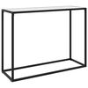 vidaXL feh&eacute;r edzett &uuml;veg t&aacute;lal&oacute;asztal 100 x 35 x 75 cm