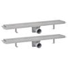 vidaXL 2 db line&aacute;ris rozsdamentes ac&eacute;l zuhany lefoly&oacute; 630 x 140 mm