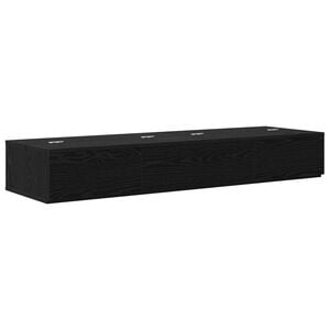 vidaXL St&uacute;di&oacute; &iacute;r&oacute;asztal Fekete T&ouml;lgy 152 x 40 x 19,5 cm Szerelt Fa