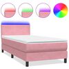 vidaXL r&oacute;zsasz&iacute;n b&aacute;rsony rug&oacute;s &eacute;s LED-es &aacute;gy matraccal 80x210 cm
