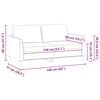 vidaXL 2 szem&eacute;lyes bord&oacute; sz&iacute;nű műbőr kanap&eacute; 140 cm