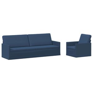 vidaXL Kanap&eacute; Szett 2 pcs K&eacute;k Sz&ouml;vet