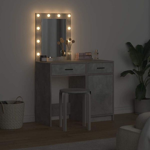 vidaXL &Ouml;lt&ouml;zk&ouml;dőasztal fi&oacute;kkal 2 pcs Sz&uuml;rke 50 x 41 x 135 cm Faanyag