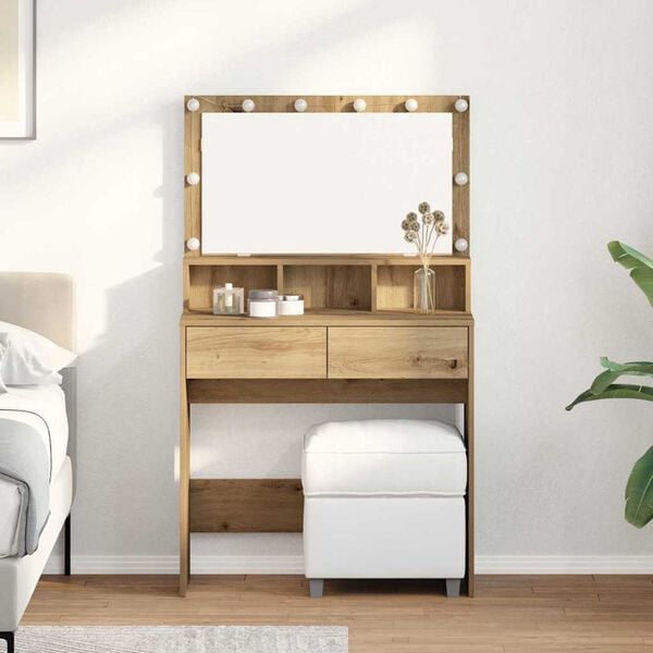 vidaXL Öltözködőasztal Artisan tölgy 80 x 41 x 134,5 cm Faanyag