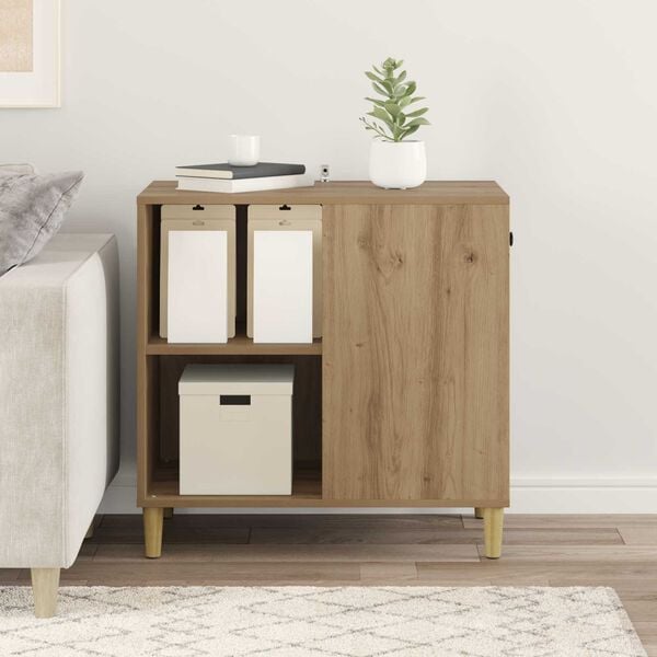 vidaXL Macska H&aacute;z Műv&eacute;szi t&ouml;lgy 72 x 42,5 x 70 cm Faanyag