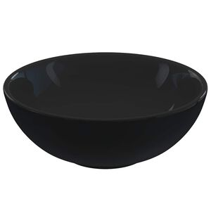 vidaXL f&eacute;nyes fekete ker&aacute;mia mosd&oacute;kagyl&oacute; &Oslash;28x10 cm