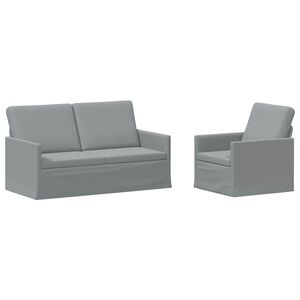 vidaXL Kanap&eacute; Szett 2 pcs Vil&aacute;gossz&uuml;rke Sz&ouml;vet