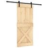 vidaXL Cs&uacute;sz&oacute; ajt&oacute; Term&eacute;szetes &eacute;s Fekete 90 x 210 cm Szil&aacute;rd Fenyőfa