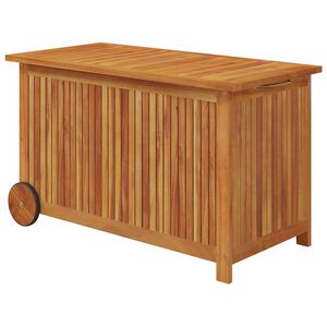 vidaXL t&ouml;m&ouml;r ak&aacute;cfa kerti t&aacute;rol&oacute;l&aacute;da kerekekkel 90 x 50 x 58 cm