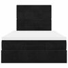 vidaXL Ottom&aacute;n &aacute;gykeret matracokkal fekete 120x200cm b&aacute;rsony