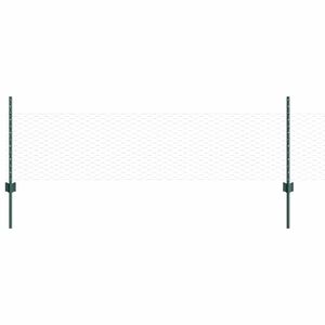 vidaXL Hatsz&ouml;gletű ker&iacute;t&eacute;s oszlopokkal 50 x 0,5 m PVC-bevonatos ac&eacute;l