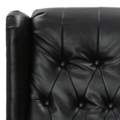 vidaXL fényes fekete műbőr elektromos dönthető fotel