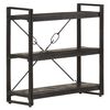 vidaXL 3 szintes fekete t&ouml;m&ouml;r mang&oacute;fa k&ouml;nyvespolc 90 x 30 x 80 cm