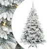 vidaXL Mű kar&aacute;csonyfa 300 LED-del &aacute;llv&aacute;nnyal Feh&eacute;r 180 cm PE &eacute;s PVC