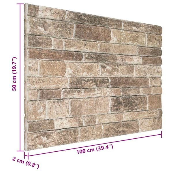 vidaXL Fali panelek 10 pcs Soksz&iacute;nű 100 x 50 cm EPS Hab