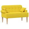vidaXL Gombra tűz&ouml;tt loveseat Vil&aacute;gos s&aacute;rga 120 x 65 x 79 cm Sz&ouml;vet
