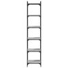 vidaXL 6 szintes sz&uuml;rke sonoma szerelt fa k&ouml;nyvespolc 40 x 30 x 188 cm