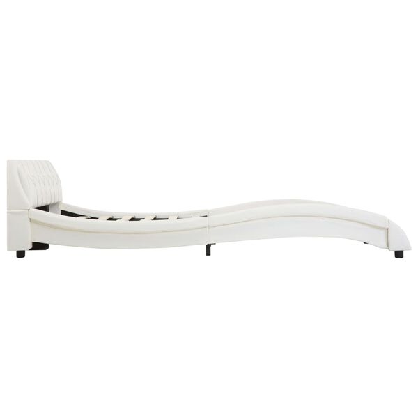 vidaXL feh&eacute;r műbőr &aacute;gykeret 140 x 200 cm