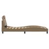 vidaXL cappuccino sz&iacute;nű műbőr &aacute;gykeret Viana matrac n&eacute;lk&uuml;l 90x190 cm