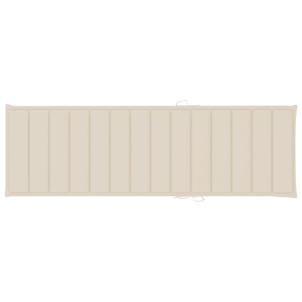 vidaXL tömör akácfa kerti napozóágy párnával