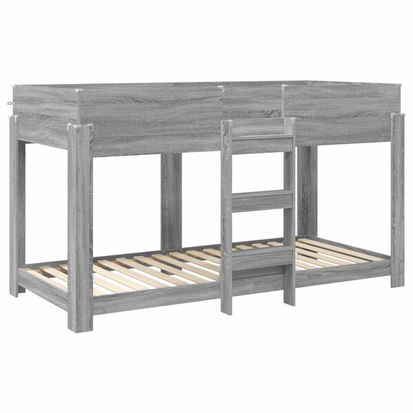 vidaXL Sz&uuml;kidő &aacute;gy matracmal Sz&uuml;rke Sonoma 90 x 200 cm Faanyag