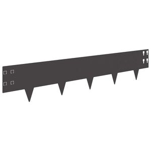 vidaXL Fűszeg&eacute;lyez&eacute;s 10 db 100 x 20 cm Ac&eacute;l Fekete