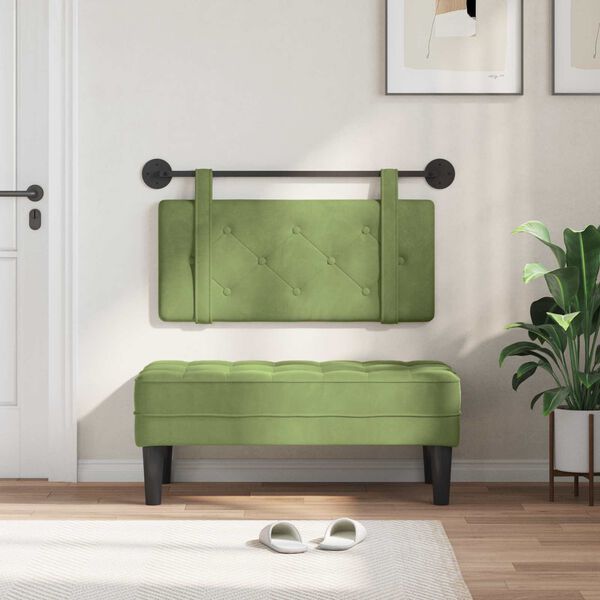 vidaXL Fali Fejt&aacute;mla Vil&aacute;gos z&ouml;ld 90 x 55 x 5 cm B&aacute;rsony