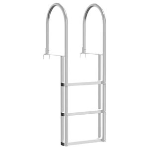 vidaXL 3 l&eacute;pcsős st&eacute;gl&eacute;tra Ez&uuml;st 45 x 11,5 x 134 cm Alum&iacute;nium