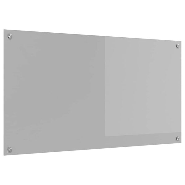 vidaXL Konyhai splashback Világosszürke 110 x 60 x 0,6 cm edzett üveg
