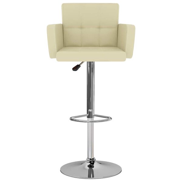 vidaXL 2 db krémszínű műbőr bárszék