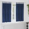 vidaXL Sötétítő függönyök 2 pcs Sötét kék 140 x 175 cm Bársony