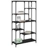 vidaXL K&ouml;nyvespolc Fekete t&ouml;lgy 99 x 35,5 x 176 cm Faanyag