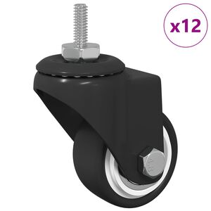 vidaXL Forg&oacute; ker&eacute;k 12 pcs Fekete 40,4 x 40,4 x 19,7 mm Vas &eacute;s nylon