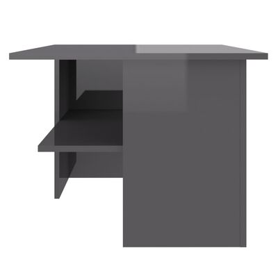 vidaXL magasfényű szürke forgácslap dohányzóasztal 90 x 60 x 46,5 cm