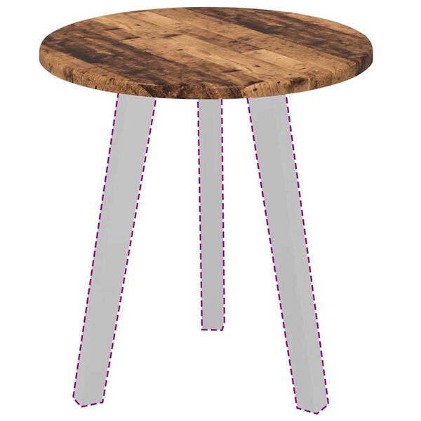 vidaXL Asztallap R&eacute;gi fa 40 x 40 x 1,5 cm Faanyag