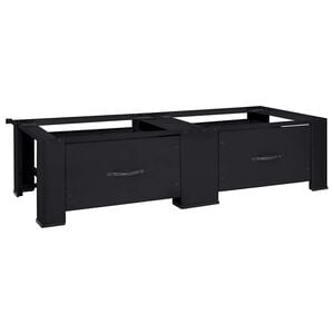 vidaXL Mosógép Talp 2 pcs Fekete 64 x 55 x 32.5 cm Acél