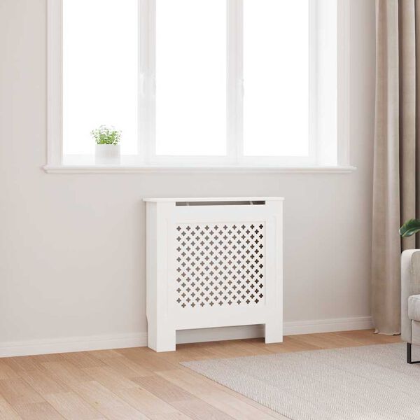 vidaXL feh&eacute;r MDF radi&aacute;torburkolat 78 cm