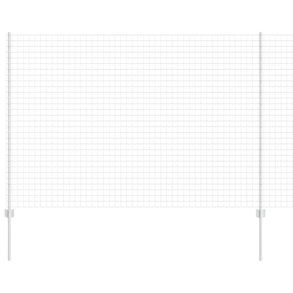 vidaXL Kerítés oszlopokkal Ezüst 1,6 x 10 m Acél
