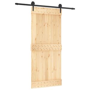 vidaXL Cs&uacute;sz&oacute; ajt&oacute; Term&eacute;szetes &eacute;s Fekete 90 x 210 cm Szil&aacute;rd Fenyőfa