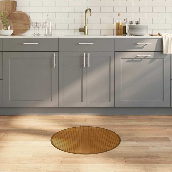 vidaXL kerek barna bambusz szőnyeg 60 cm