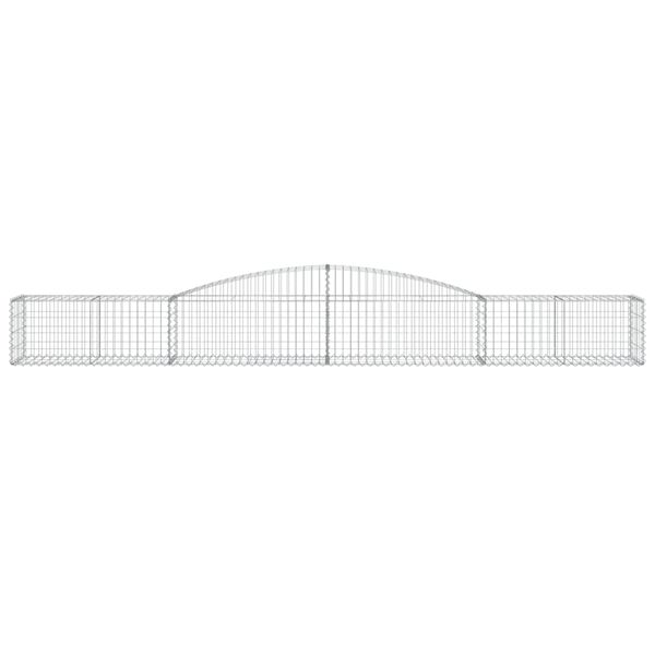 vidaXL 6 db íves horganyzott vas gabion kosár 400x50x40/60 cm