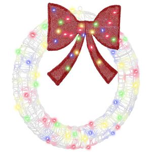 vidaXL Koszor&uacute; 60 LED-del Soksz&iacute;nű 75 cm Akril