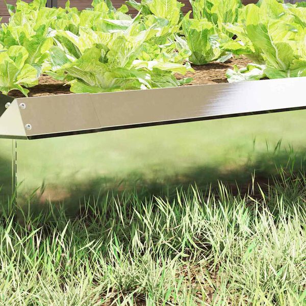 vidaXL Csiga ker&iacute;t&eacute;s Ez&uuml;st 100 x 3,5 x 25 cm Rozsdamentes ac&eacute;l