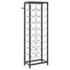 vidaXL fekete kov&aacute;csoltvas bortart&oacute; 27 palackhoz 34 x 18 x 100 cm