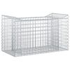 vidaXL Gabion emelt &aacute;gy 50 x 100 x 60 cm Horganyzott Ac&eacute;l Ez&uuml;st