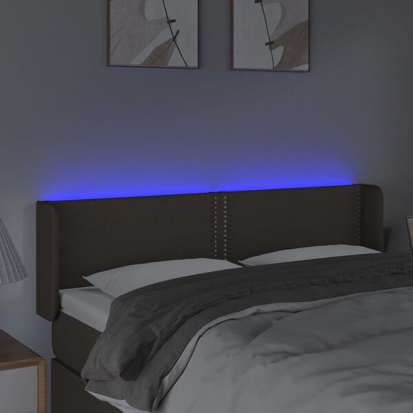 vidaXL t&oacute;psz&iacute;nű sz&ouml;vet LED-es fejt&aacute;mla 147 x 16 x 78/88 cm